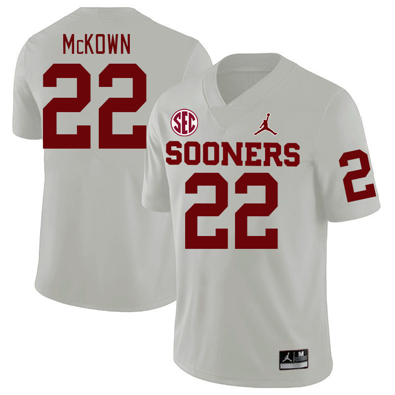 Men #22 Chapman McKown Oklahoma Sooners 2024 SEC Conference College Football Jerseys-White